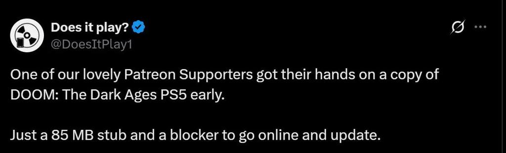 《毁灭战士：黑暗时代》光盘需要完整下载并联网