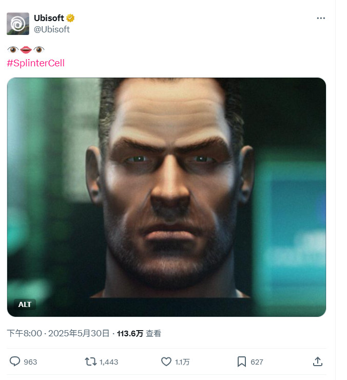 育碧预热《细胞分裂：重制版》 舅舅称“画面相当惊艳”
