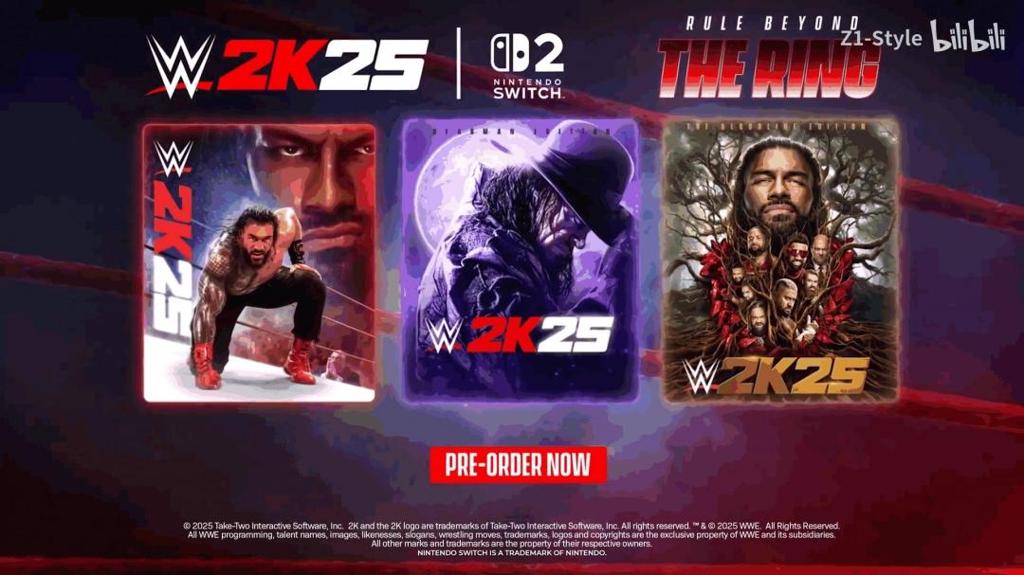 《WWE 2K25》将登陆Switch 2平台 预购现已开启！