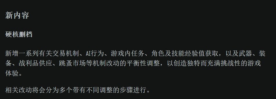 学习友商打法？ 《逃离塔科夫》“硬核删档”更新 引起玩家强烈不满