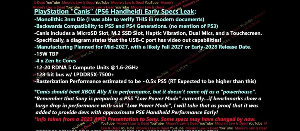 PS6早期规格泄露：性能达到RTX 5080水平