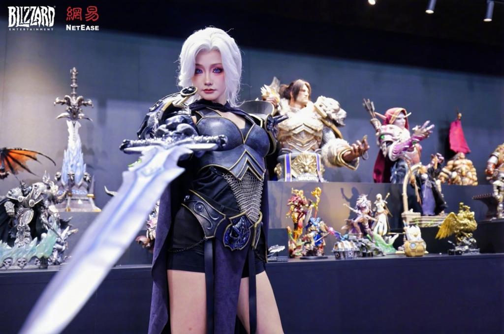 28.8万元送到家！暴雪在CJ现场展示2米高巫妖王雕像