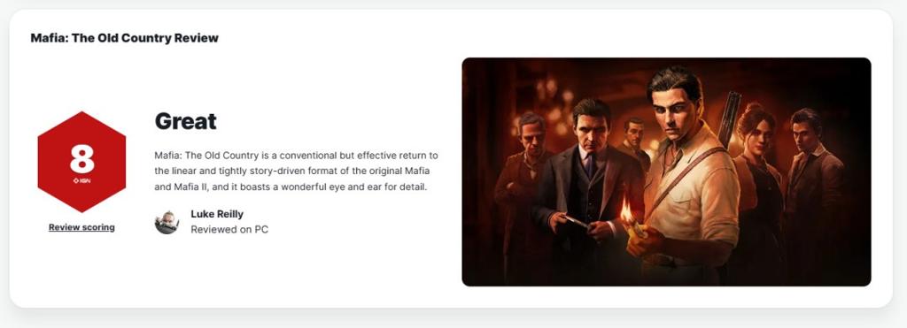 《四海兄弟：故乡》首批媒体评分出炉 IGN 8分