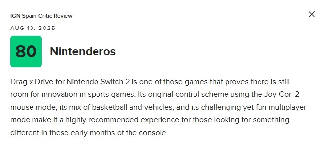 均分63！NS2“轮椅篮球”游戏《Drag x Drive》评分解禁