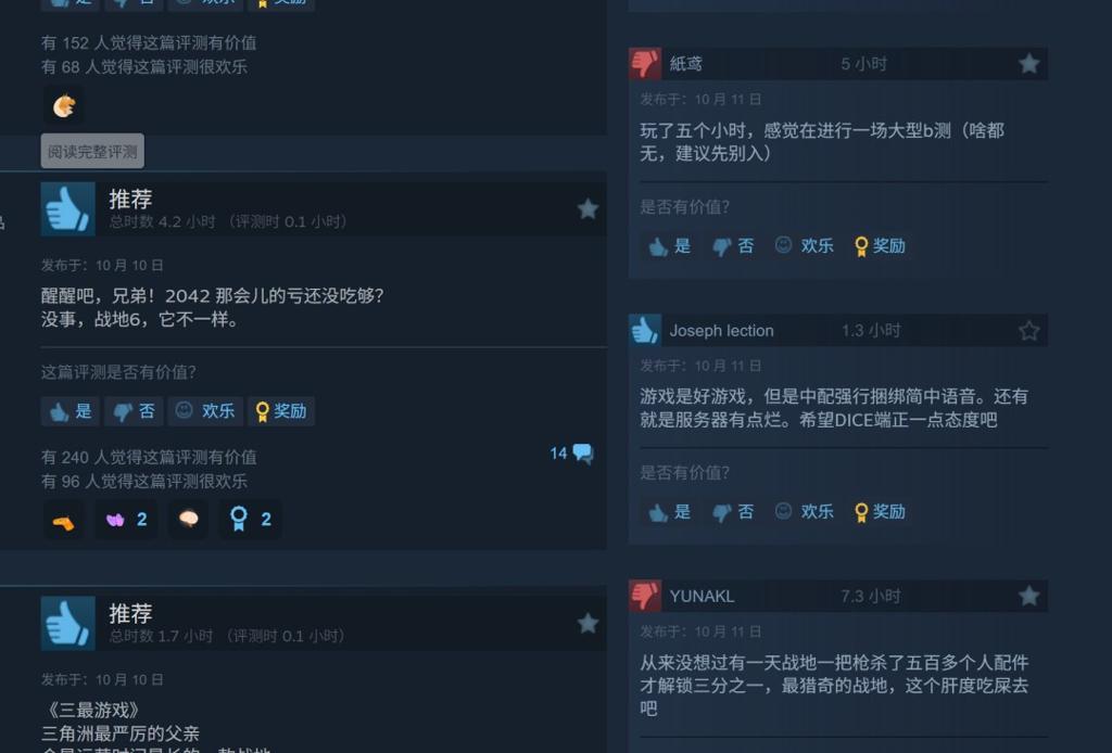 战地雄起了！《战地6》Steam在线峰值超74万人