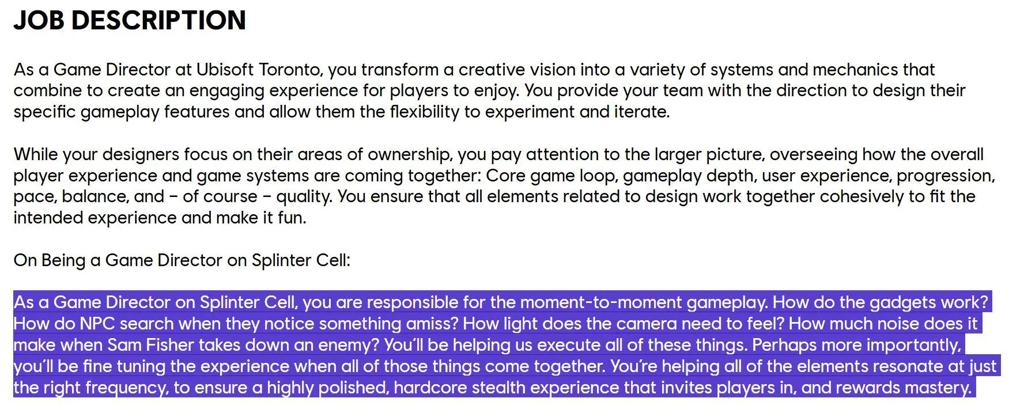 《细胞分裂：重制版》开发动荡 育碧开始招聘新总监