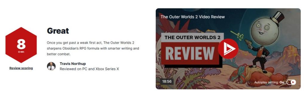 《天外世界2》IGN 8分：剧情更聪明 战斗更出色