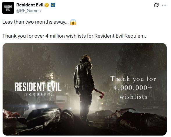 《生化危机9》新里程碑：愿望单人数破400万