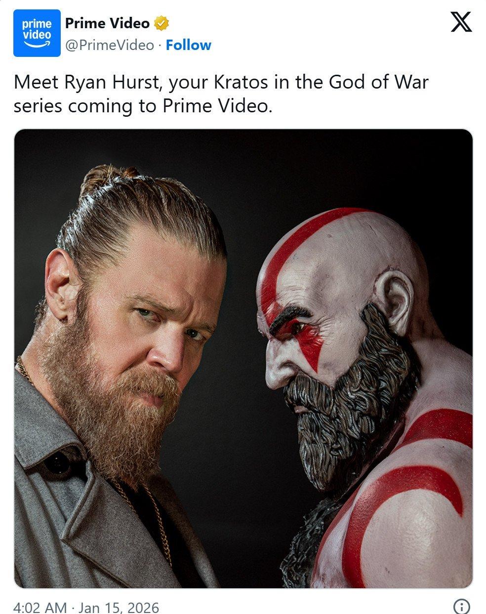 《战神》真人剧奎爷演员官宣 《战神5》雷神托尔配音演员担任