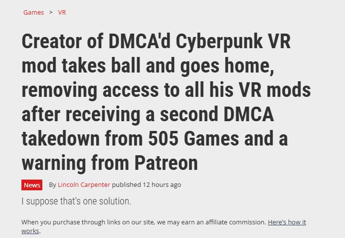 《2077》VRmod作者再次收到警告 删除《幽灵行动》40多个Mod