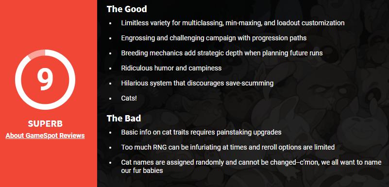 《以撒的结合》作者新作《喵喵的结合》评分解禁！M站均分高达90