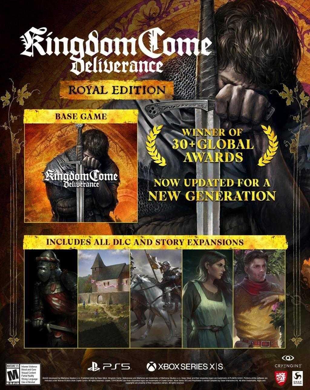 《天国：拯救》现已登陆了PS5和Xbox Series 支持4K分辨率