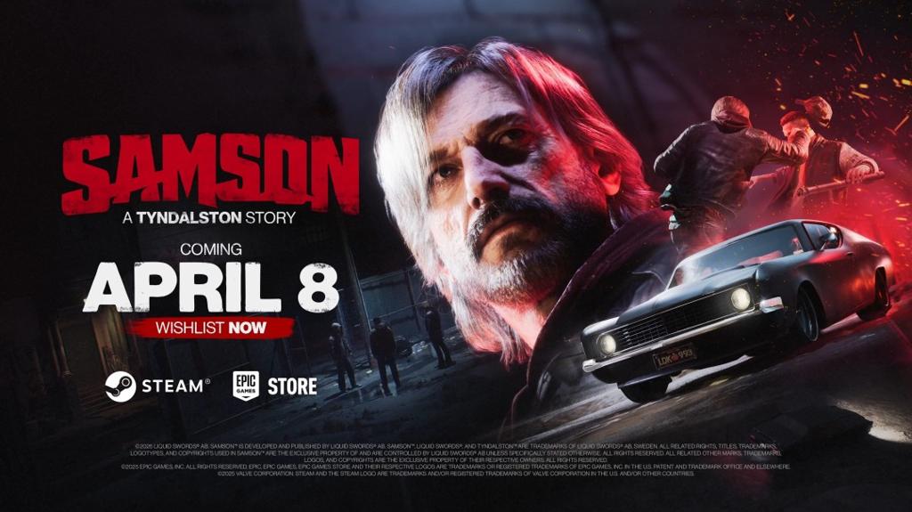黑色动作游戏《Samson：A Tyndalston Story》4月8日发售
