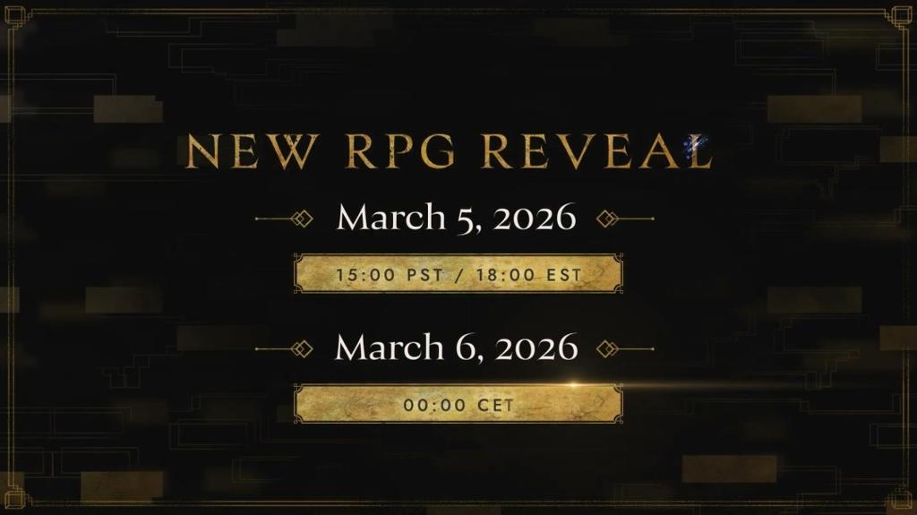 万代官宣：3月6日早上7点公布新RPG