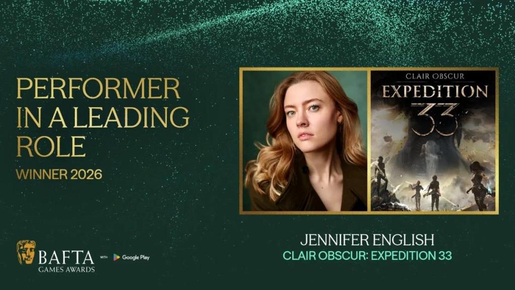 第22届英国电影学院游戏奖获奖名单揭晓 《33号远征队》夺最佳游戏