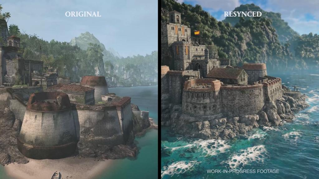 《刺客信条：黑旗 记忆重置》最高需RTX 4090 新旧版画面对比视频