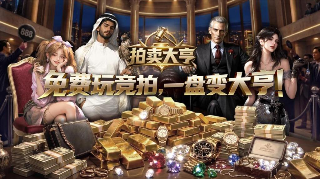 《拍卖大亨》惊喜上线KK官方对战平台！全免费竞拍策略游戏重新定义公平博弈