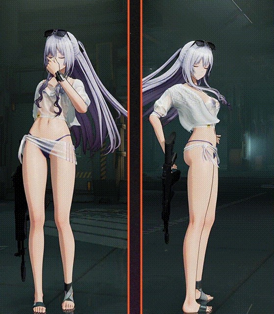 国产游戏《少女前线2》新皮肤热辣 可脱换泳装