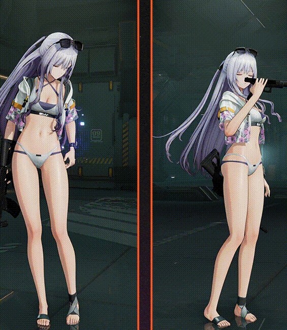国产游戏《少女前线2》新皮肤热辣 可脱换泳装