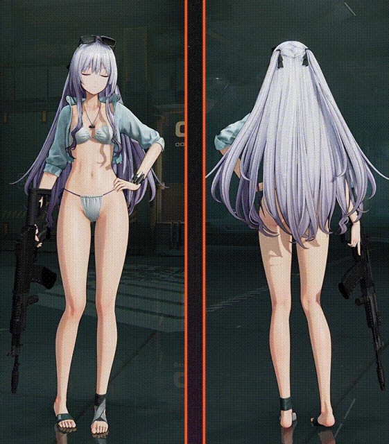 国产游戏《少女前线2》新皮肤热辣 可脱换泳装