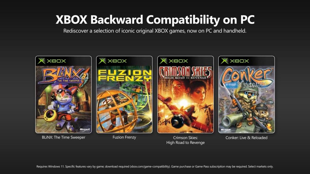 Xbox向下兼容功能登陆PC 四款初代Xbox游戏来到PC平台