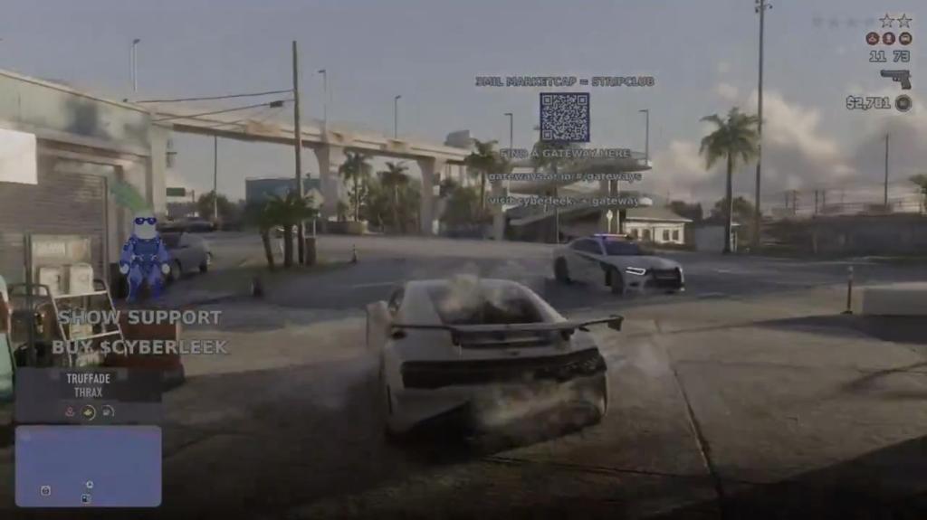 《GTA6》第七个视频泄露 杰森开超跑抢劫