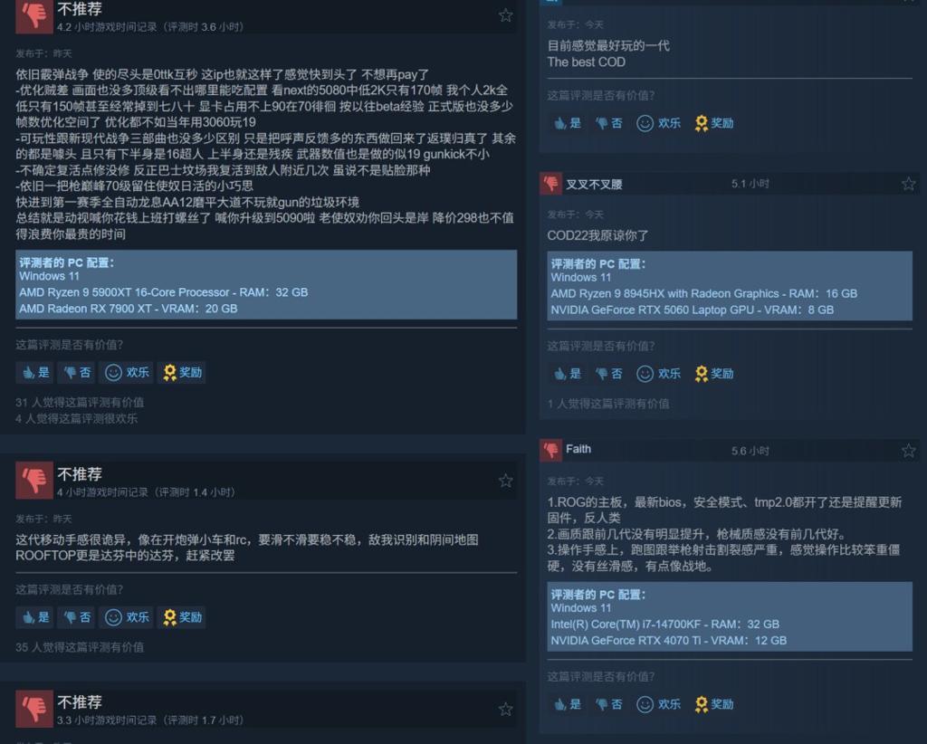 还不如《战地6》？《使命召唤：现代战争4》B测Steam多半差评
