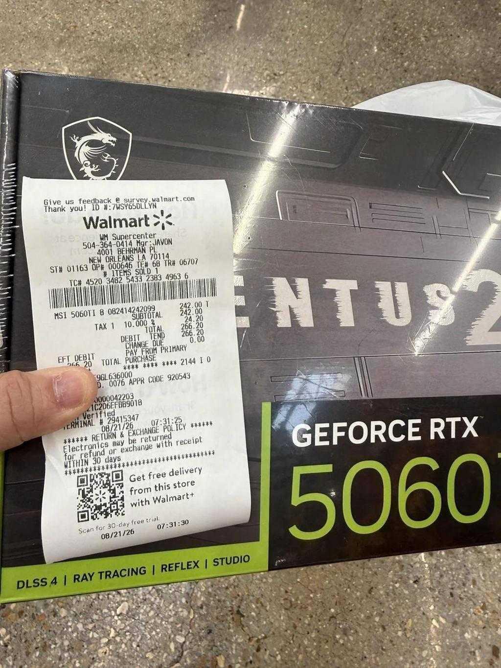 成功捡漏！玩家以242美元买到了RTX 5060Ti